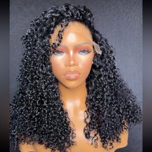 Curly Black Hair Wig - Raw Human Hair